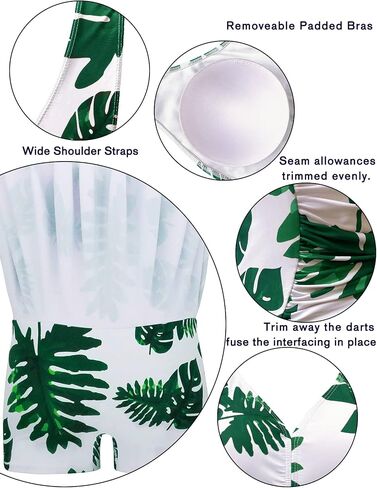 AONTUS Plus Size Hawaiin Swimsuits for Women Swimwear Long Torso Tummy Control Swimdress in Saudi Arabia
