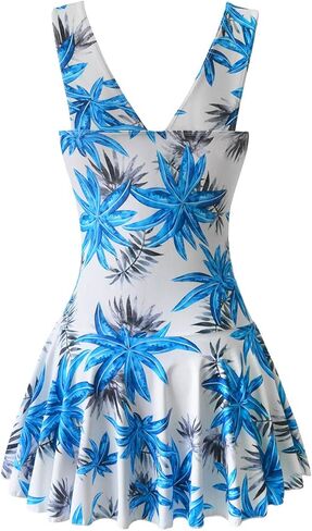 Aontus Plus Size Hawaiin Swimsuits للنساء ملابس السباحة الطويلة الجذع السيطرة على السباحة in Kuwait