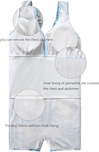 Aontus Plus Size Hawaiin Swimsuits للنساء ملابس السباحة الطويلة الجذع السيطرة على السباحة in Kuwait