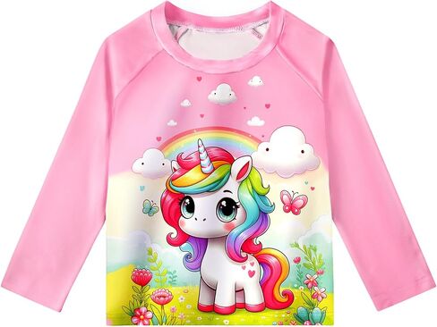 Girls Kids Rash Guard Sets 3 Pieces Tankini Bathing Suit Swimwear Long Sleeves Swimsuit for 3-8 Years in Saudi Arabia