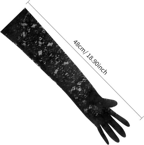 Lace Gloves Women Elbow Length Tea Party Opera Princess Lace Gloves for Women Girls in Kuwait