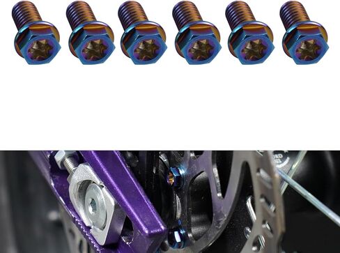 أسود 6pcs مسامير قرص الفرامل الخلفية M6x13 متوافقة مع Srron Light Bee X Surron Light Serron Light Bee L1e Segway X160 Segway X260 in Saudi Arabia