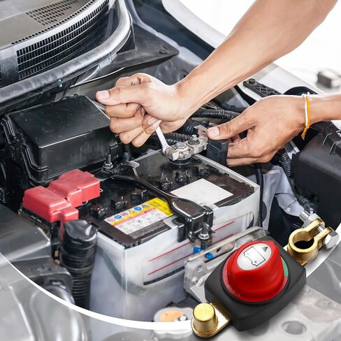 3 PCS بطارية مفتاح التبديل العلوي POST ON/OFF 12-48V قطع البطارية مفتاح التبديل MASTER-DUTY لقارب سيارة RV (OFF-275A-TOP POST) in Kuwait