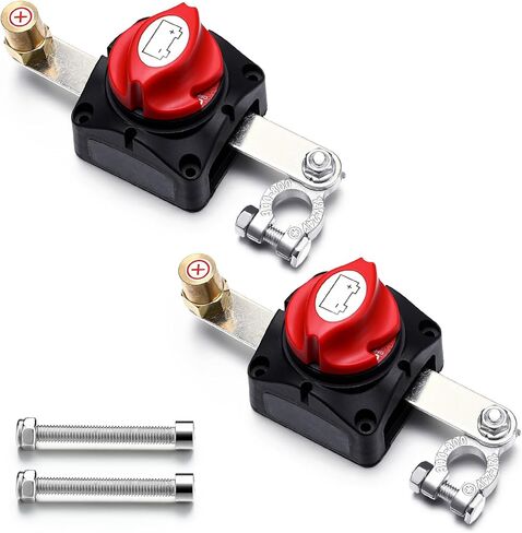 3 Pcs Battery Disconnect Switch Top Post On/Off 12-48v Battery Cut Off Switch Master Heavy-Duty for RV Car Boat (On-off-275a-top Post) in Saudi Arabia