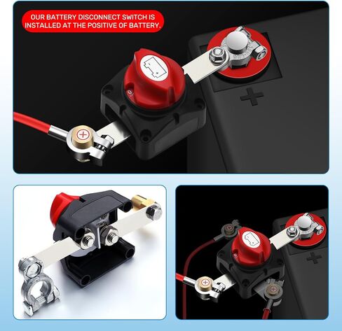 3 Pcs Battery Disconnect Switch Top Post On/Off 12-48v Battery Cut Off Switch Master Heavy-Duty for RV Car Boat (On-off-275a-top Post) in Saudi Arabia