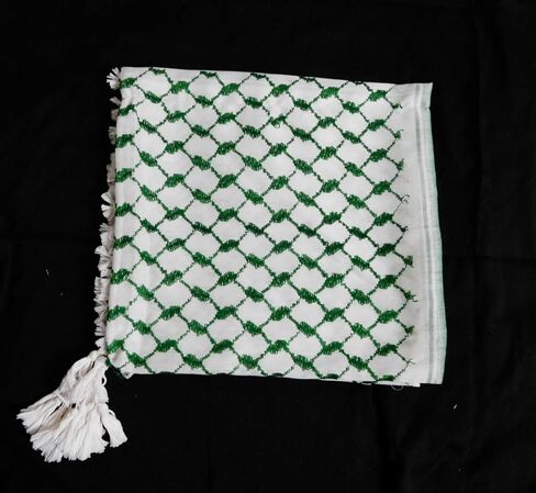 فلسطين Keffiyeh Shemagh للجنسين Scarf 48x48 Cotton Arafat Hatta Ad Appary وشاح مع شرابة طويلة in Kuwait