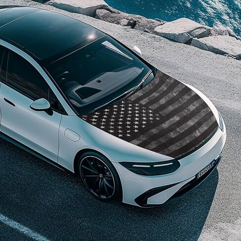 Car Hood Cover American Flag Design Car Hood Protector Waterproof Universal Automotive Exterior Accessories 4th of July Patriotic Decorations for Most Vehicles Sedans Trucks SUVs Pickup in Kuwait