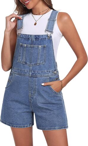 Skirt BL Denim Overall Shorts for Women Casual Adjustable Straps Bib Jean Short Overalls Shortalls with Pockets Summer in Saudi Arabia