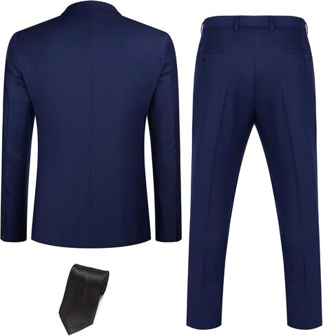 COOFANDY Mens 3 Piece Suits One Button Blazer Jacket Slim Fit Vest Suit Pant with Tie in Saudi Arabia