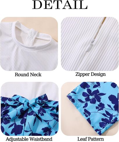 Girls Jumpsuits Puff Sleeve Leaves Wide Leg Romper Kids Summer Jumper Tween Girls Trendy Preppy Clothes Size 8-12 in Saudi Arabia