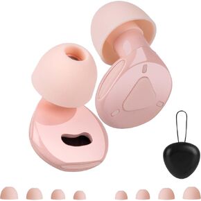 Ear Plugs for Sleeping Noise Cancelling, Adjustable Passive Earplugs for Concerts & Festivals,Reusable Hearing Protection for Sleep,Work,Focus,Travel,2025 New Structure, Black