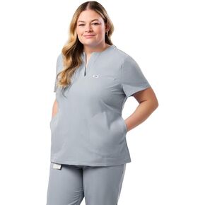 Peelz Rina 4-Pocket A-Neck Women’s Scrub Top - Soft Fabric Scrubs, Smart Pocket Design, Slim Fit Scrub Tops for Women