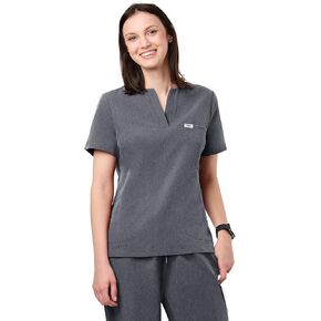 Peelz Rina 4-Pocket A-Neck Women’s Scrub Top - Soft Fabric Scrubs, Smart Pocket Design, Slim Fit Scrub Tops for Women in Kuwait