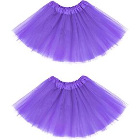 Century Star 4 Layers Tutu for Toddler Girls 2 Pack Tulle Ballet Dance Skirts Princess Kids Dress up Birthday Party 2-8 Years