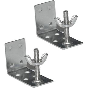 2pcs Mounting L Bracket and wingnut for Woven Wood or Bamboo Shade Universal Design for Inside, Ceiling or Wall Mount Roman Fold Shade