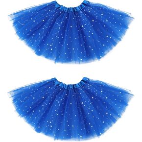 Century Star Sparkle Tutu for Toddler Girls 2 Pack Pack Ballet Dance Skirt Princess Baby Kid Dress Up Birthday Party 3 Layers 2-8T