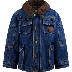 LONDON FOG Boys' Sherpa-Lined Utility Jacket Canvas Barn Coat