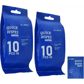 Quick Wipes Shoe Cleaner, Individually Wrapped All Purpose Shoe Wipes, Sneaker Cleaner, White Sneaker Cleaner (20)