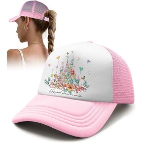 Flafens Women's Trucker Hat - قبعات البيسبول الصيفية اللطيفة للنساء والبنات قبعات كرة الجولف مع Snapback قابل للتعديل