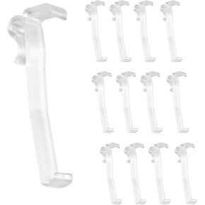 3.25 Inch Valance Clips, 12 PCS Clear Plastic Valance Clips for Blinds, Hidden Blinds Valance Clips for Horizontal Blind Valance