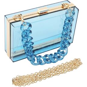 Women Acrylic Transparent Evening Bags Purses Clutch Vintage Banquet Handbag