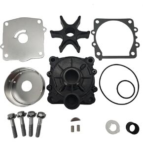 6E5-W0078-01-00 Water Pump Impeller Repair Kit for Yamaha 6E5-W0078-A1-00 6E5-W0078-00-00 115 130 HP 2 Stroke Outboard Boat Motor Engin Sierra 18-3372 18-3373 C115 L130 with Housing 115HP 130HP 155HP