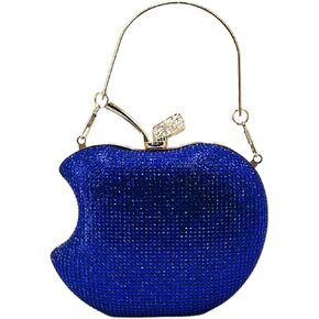 pearl&she Sparkly Apple Rhinestone Handbags Diamond Women Evening Bags Bling Minaudiere Clutch Crystal Purses For Party.