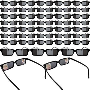 40 Pack Rear View Sunglasses Real Detective Glasses Anti Track See Behind You with Inside The Lens Mirror for Kids Escape Room Party Favor Detective