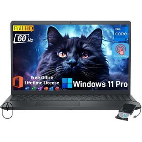 لابتوب ديل انسبيرون 15 3000 3501 2021 بشاشة 15.6 انش FHD 1080P ومعالج انتل كور i5-1135G7 رباعي النواة الجيل 11 وRAM 16GB وSSD 256GB وهارد ديسك 1TB وكاميرا ويب وHDMI وWiFi وويندوز 10 هوم، اسود