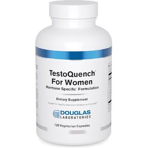 Douglas Laboratories Testoquench for Women - Memory ، Skin ، Hair and Health Entermation* - مع Palmetto ، بذور البهرج المقدسة - 120 كبسولات نباتية