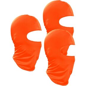 3 Pieces Balaclava Face Mask Outdoor Cycling Headgear Motorcycle Face Masks for Men and Women (Orange)