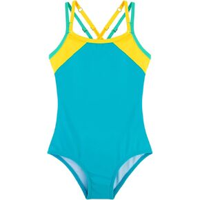 Belovance Girls Swimsuit One Piece Swimwear Adjustable Straps Back Cutout Athletic Sport Kids Tween Bathing Suit 5-14 Years