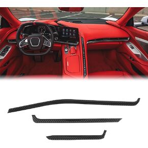 Real Carbon Fiber Mirror Cover Trims Compatible with Corvette C8 2020-2025, Side Rearview Mirror Guard Trim for Stingray, Z06, E-Ray, ZR1