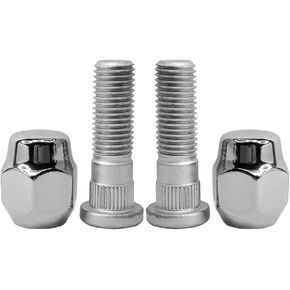 4PCS M12x1.5 Chrome Wheel Lug Stud Nut Set Compatible with Mazda 2, Mazda 3, Mazda 5, Mazda 6, CX-5 CX-7 CX-9 CX5 CX9 MPV MX-5 Miata Protege RX-7 RX-8 B00237160B B00237160A