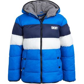 DKNY Boys' Winter Jacket - Heavyweight Sherpa Lined Bubble Puffer Coat with Convenient Pockets - Jacket for Boys (Size: 4-20)