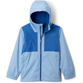 Columbia Youth Boys Rainy Trails II Fleece Lined Jacket, Ripple Blue/Mountain Blue Slub, Medium