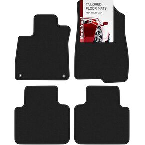 Floor Mats for Honda Accord 2018 2019 2020 2021 2022 Sedan 10 - Custom 3D Fit - 1st and 2nd Row Set of 4 - Waterproof Anti-Slip Backing - 34oz Heavy Duty Carpet Mat - All Weather Car Liner Floormats