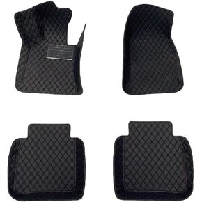 Custom for Ford Mustang 2015-2024 Carpet Mats Non-Slip Night Light Logo Full Coverage Easy to Clean and Install