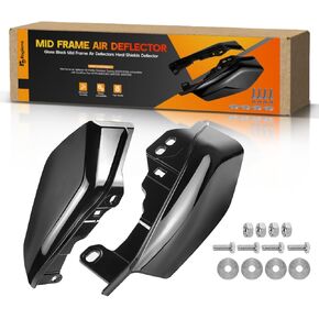 Gloss Black Mid Frame Difflectors Heat Shields Difflector متوافق مع Harley Touring Street Road King Glide Glide Electra Ultra Limited Tri Glide CVO - Vivid Gloss Black (2009-2022)