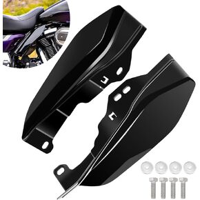 Mid-Frame Air Deflector Compatible for Harley Davidson Street Glide Electra Glide Road Glide 2017-2025, Vivid Glossy Black