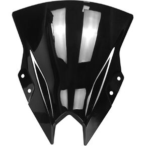 Motorcycle Windshields Motorcycle Front Windshield Windscreen Baffle Deflectors Fits for Kawasaki for Ninja 500 for SE 2024 Windscreen Accessories (Black)