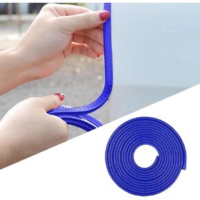 Car Door Edge Guards, 16Ft Universal Car Edge Rubber Seal Trim Protector, U Shape Door Edge Protector Guard, Aluminum Boat Edge Guards, Car Decoration Accessories for Most Car (Black)