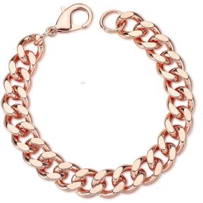 Tondiamo Copper Bracelet for Men Valentine‘s Day Jewelry Gift 1 Unit Men's 9 Inch Solid Copper Link Pure Bracelets for Women Health Jewelry Gift