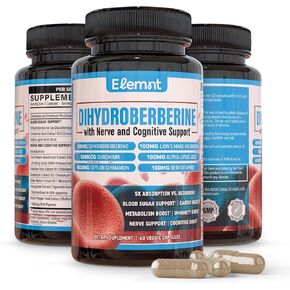 Super berberine 200mg Dihydroberbeine (GlucoVantage®) with 10:1 Ceylon Cinnamon, Alpha lipoic, Benfotiamine,10:1 Lions Mane Mushroom, Fenugreek, Chromium, Bitter Melon and others for your health.
