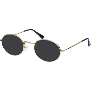MOSANANA TRENDY RETRO SMITLY BOACLSES للنساء 90s أكواب الشمس المعدنية MS52476