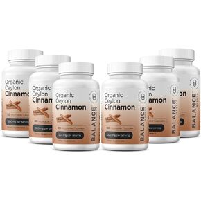 BalanceBreens معتمدة من Ceylon Cinnamon 1200mg ملحق - 120 كبسولات الخضار - دعم وظائف القلب والدماغ - لا يوجد حبوب حشو (حزمة 1)