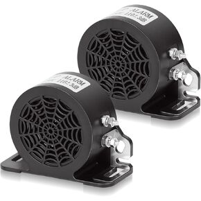 Mirkoo Backup Alarm 110dB 12V-80V DC مقاوم للماء الصناعي للخدمة الاحتياطية الثقيلة الاحتياطية العكسية الإنذار الصافرة الصاخبة الشاحنة للشاحنة شاحنة شاحنة شاحنة السيارات الثقيلة (ورقة المعادن ذاتية 2pc)