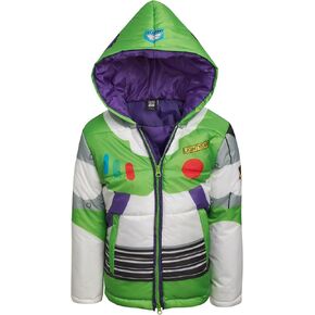 Disney Boys' Puffer Jacket - Cozy Full Zip Up Hooded Mickey Mouse, Cars and Buzz Lightyear Jackets for Boys (Sizes: 2T-7)