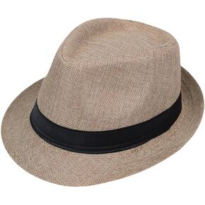 قبعات Giroir Fedora للرجال نساء قصير الحافة للجنسين سمر الشاطئ على طراز 1920s إكسسوارات الحفلات