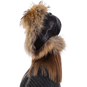 للجنسين بنسبة 100 ٪ فور الثعلب القبعة S-XL Premium Aviator الروسية Ushanka Trapper قبعة جلدية حقيقية